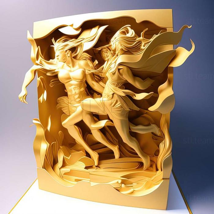 3D модель Золотое аниме Ван Пиз (STL)